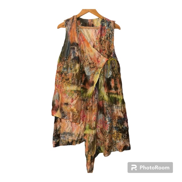Bryn Walker Giverny Monet Taffeta Zen Vest S - Picture 1 of 7